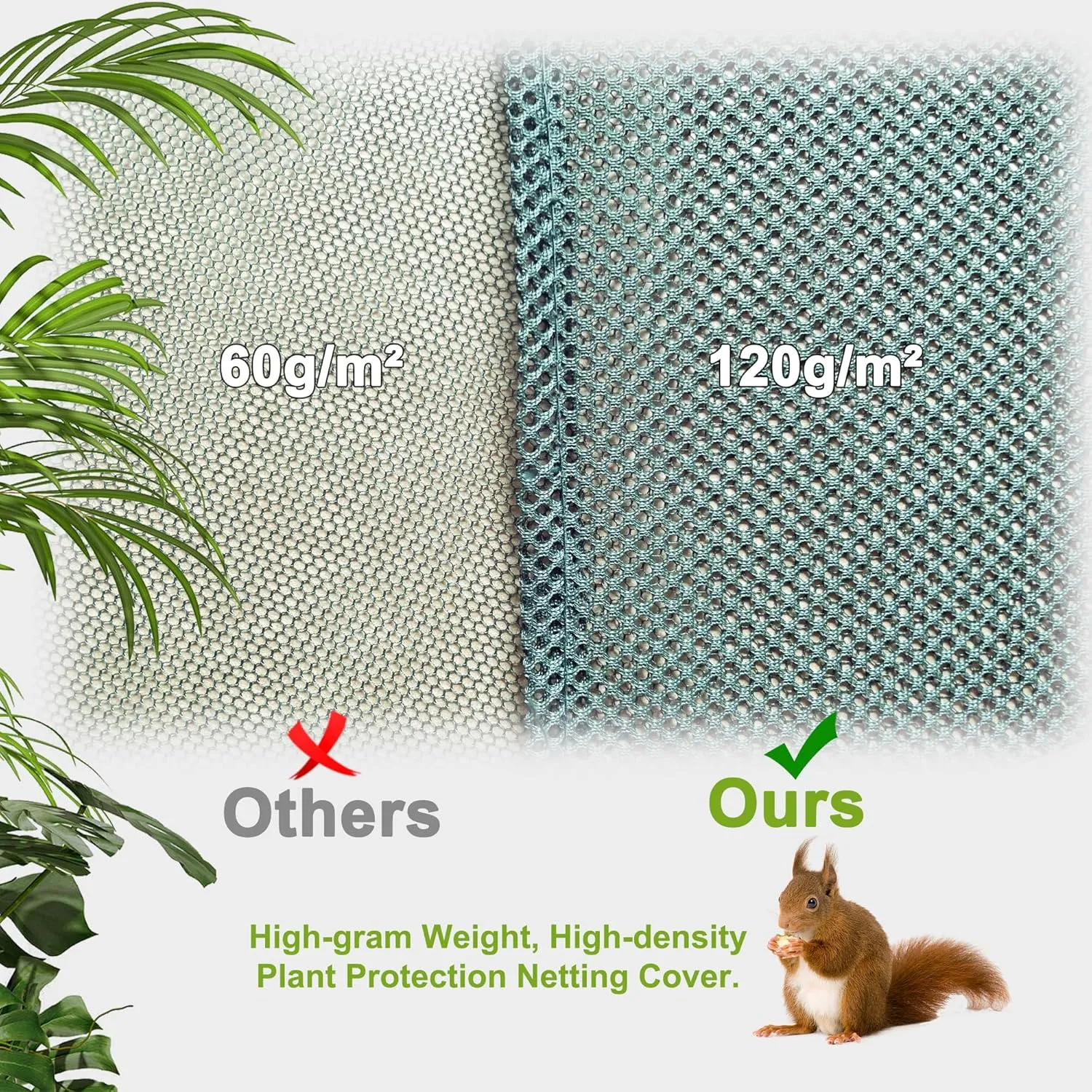 59" x 59" x 60" Large Mesh Plant Cover from Animals - Plant Netting Pest Guard Cover with Stakes for Raised Bed, Plant Tent Cage Protector for Vegetables Fruits Flowers Small Animals 1PCS