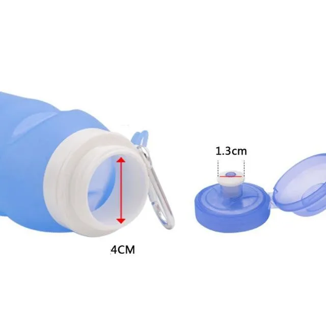 600ml Silicone Folding Water Bottle