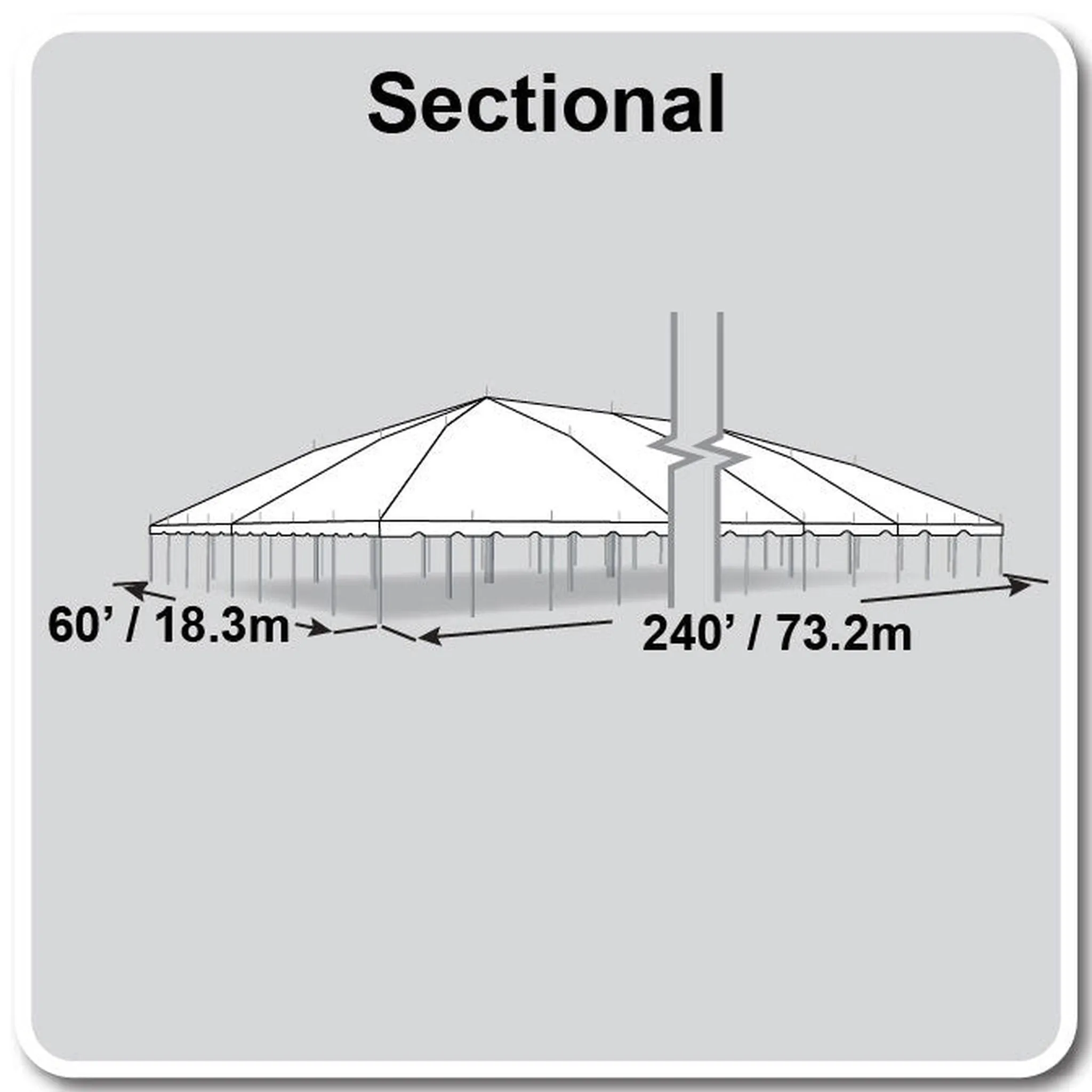 60x240 Classic Series Pole Tent