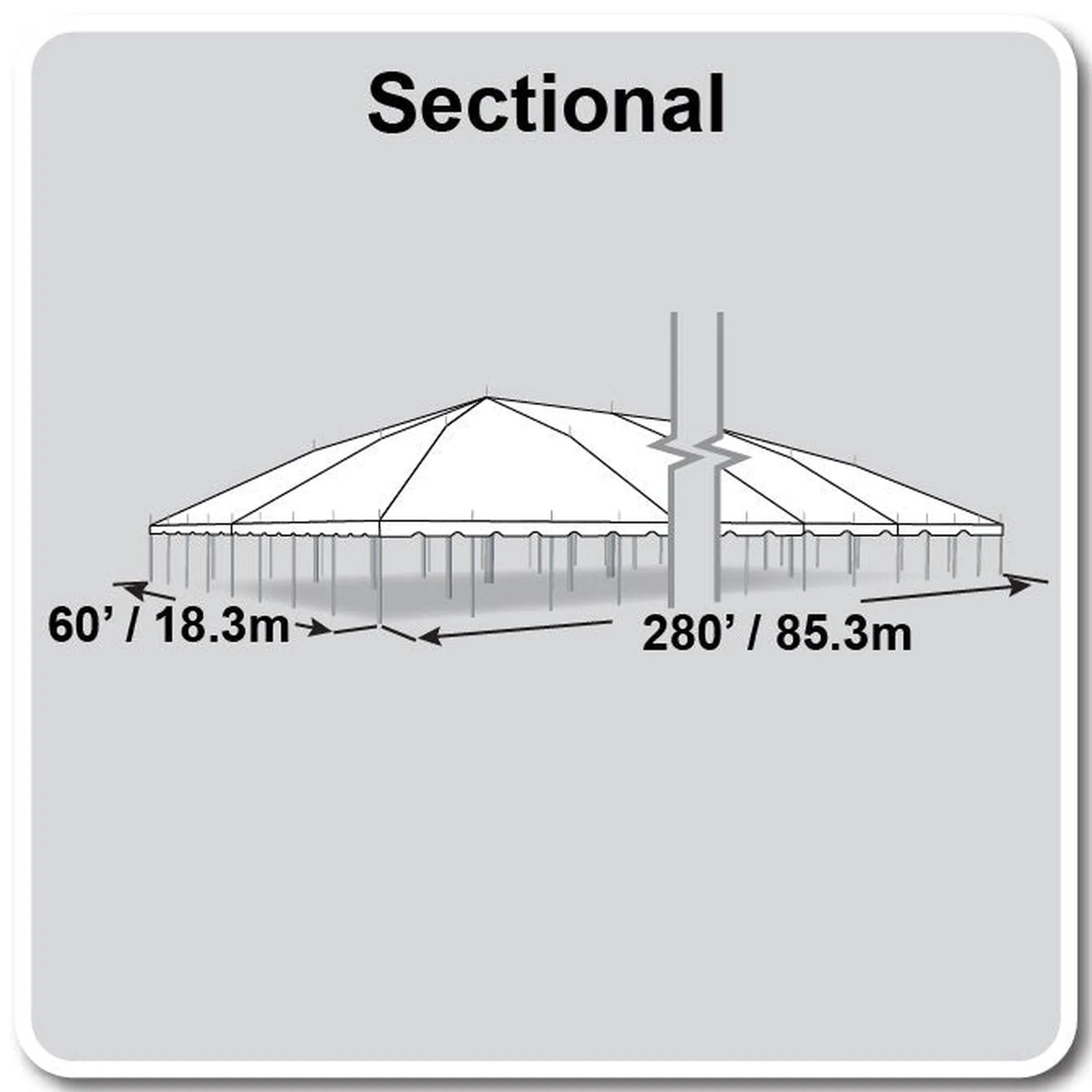 60x280 Classic Series Pole Tent