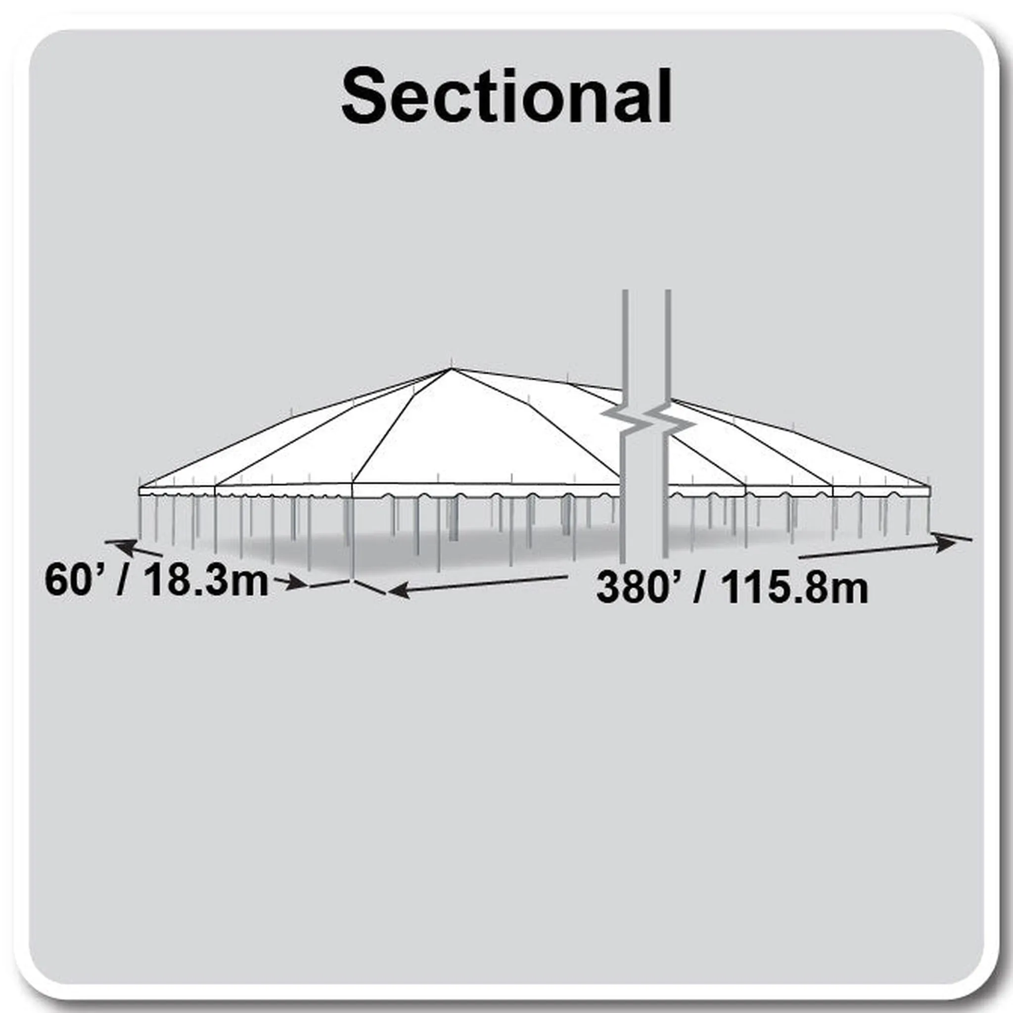 60x380 Classic Series Pole Tent