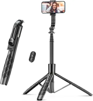 62" Aluminum Alloy Selfie Stick Phone Tripod with Wireless Remote Compatible with iPhone 15 14 13 12 11 pro Xs Max Xr X, Android Samsung Smartphone Expandable for Travel Selfies Video Recording Vlog