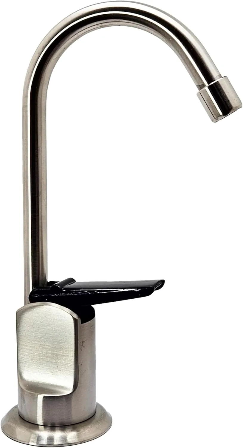 6" Touch-Flo Style Pure Water Dispenser Faucet with Under Sink in-Line Water Filter Unit, A203F-07, Satin Nickel