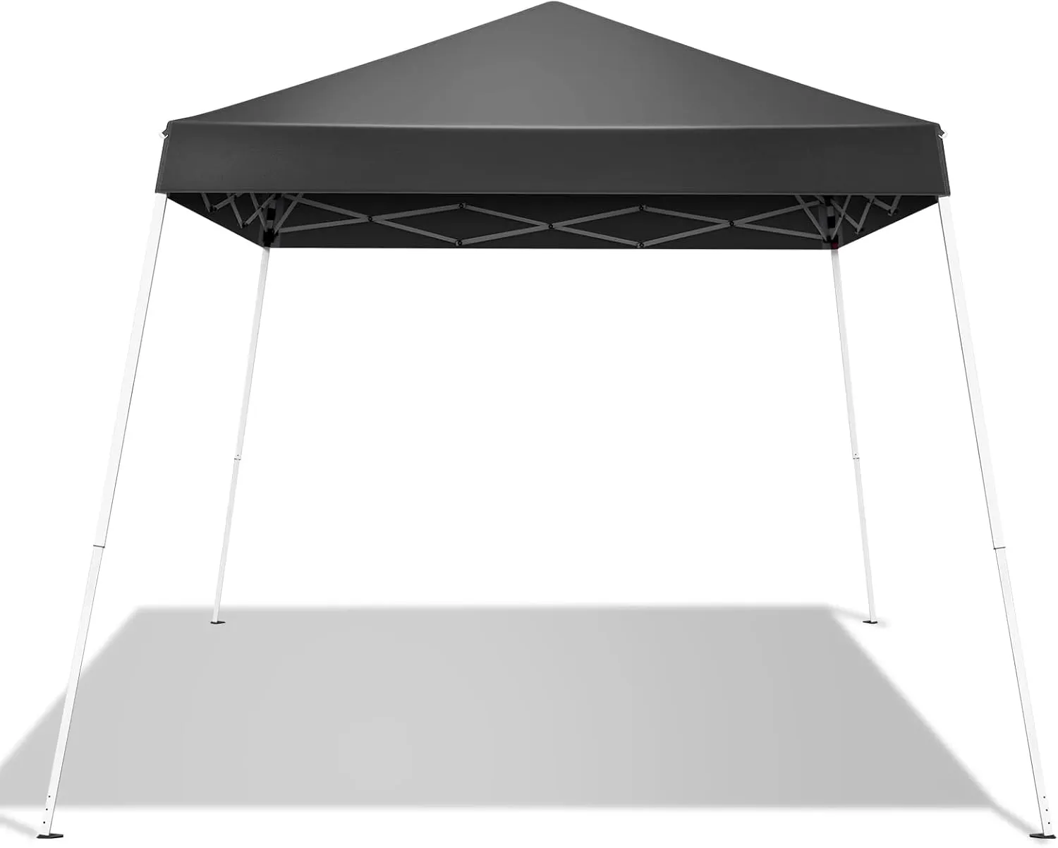 6x6ft Pop Up Canopy Tent Foldable Portable Outdoor Gazebo with Slant Legs and Carry Bag Easy Setup Shelter for Camping Patio Backyard Events (Dark Gray, 6x6ft)