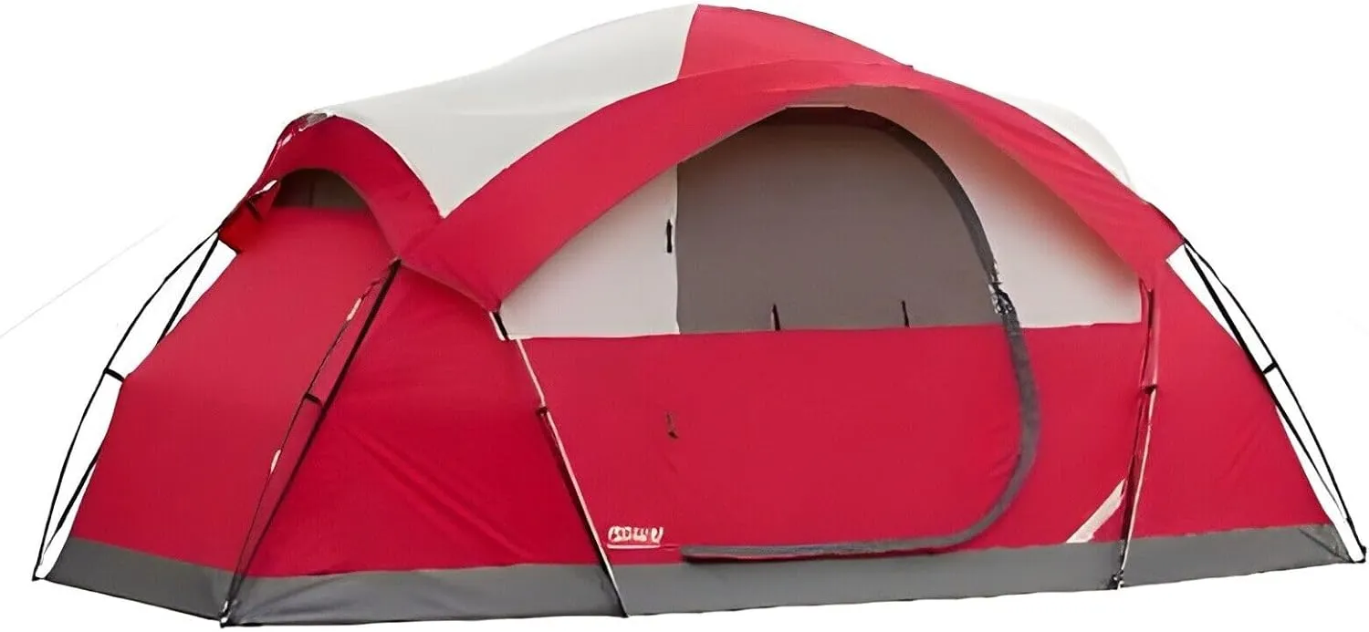 8-Person Cimarron Dome-Style Camping Tent – Waterproof, Weatherproof, Easy 5-Min Setup, Spacious 14 x 8 ft, Fits 2 Queen Airbeds, Lightweight & Portable for Family Camping