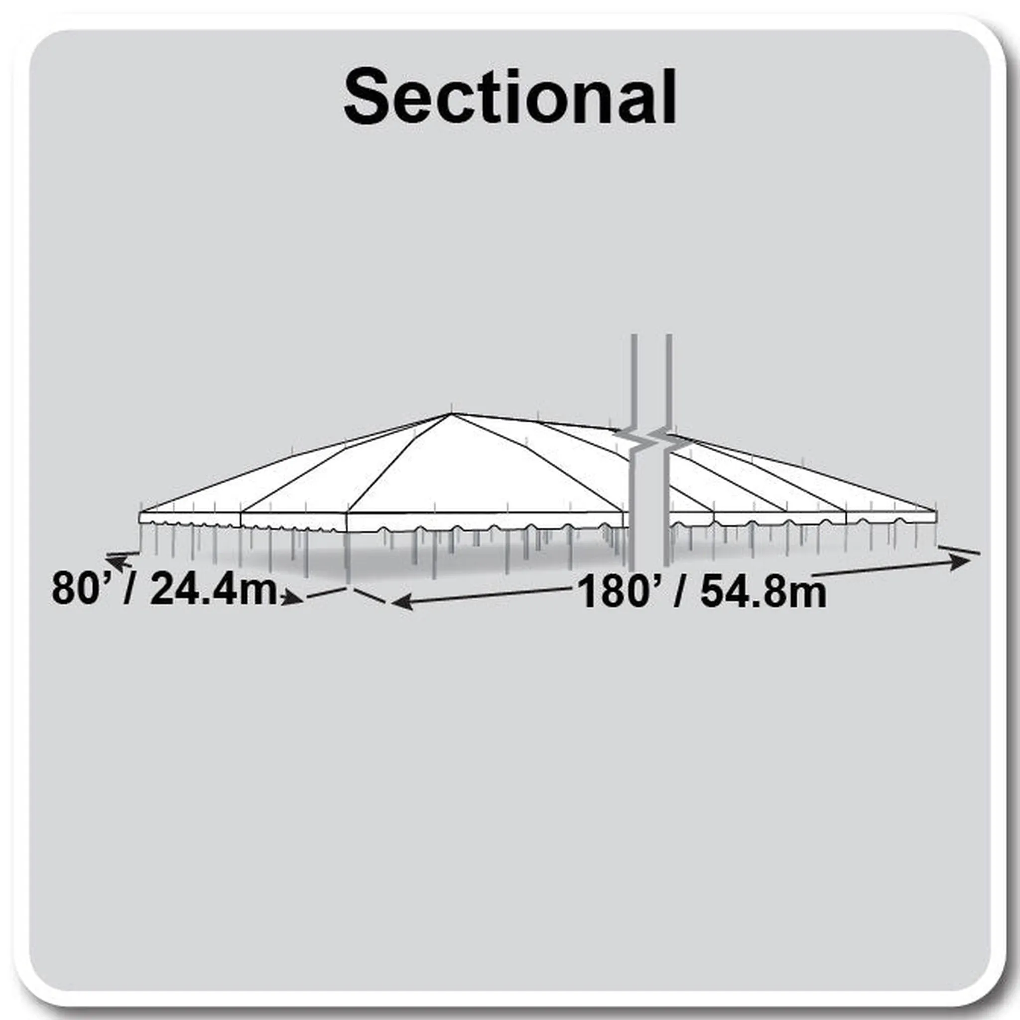 80x180 Classic Series Pole Tent