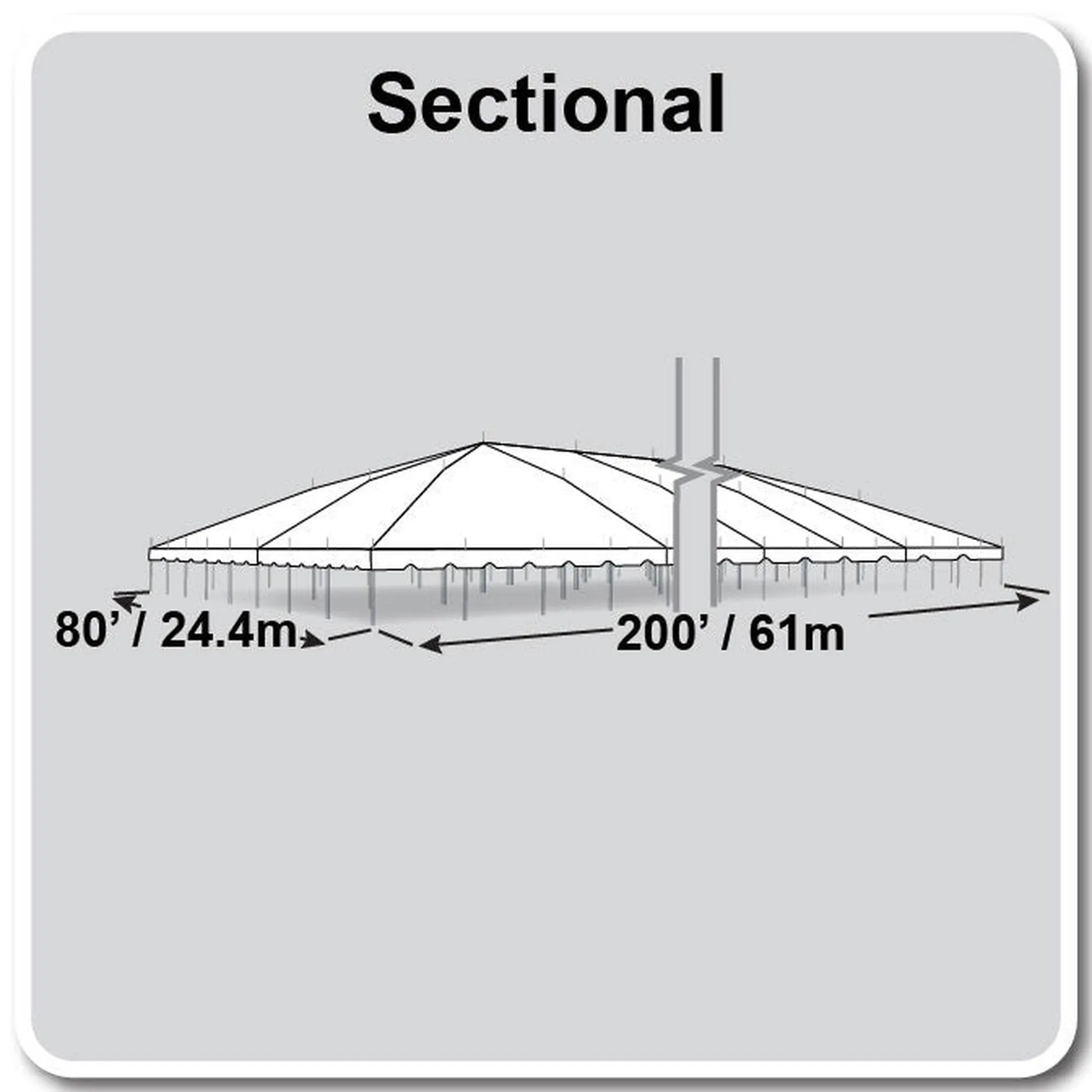 80x200 Classic Series Pole Tent
