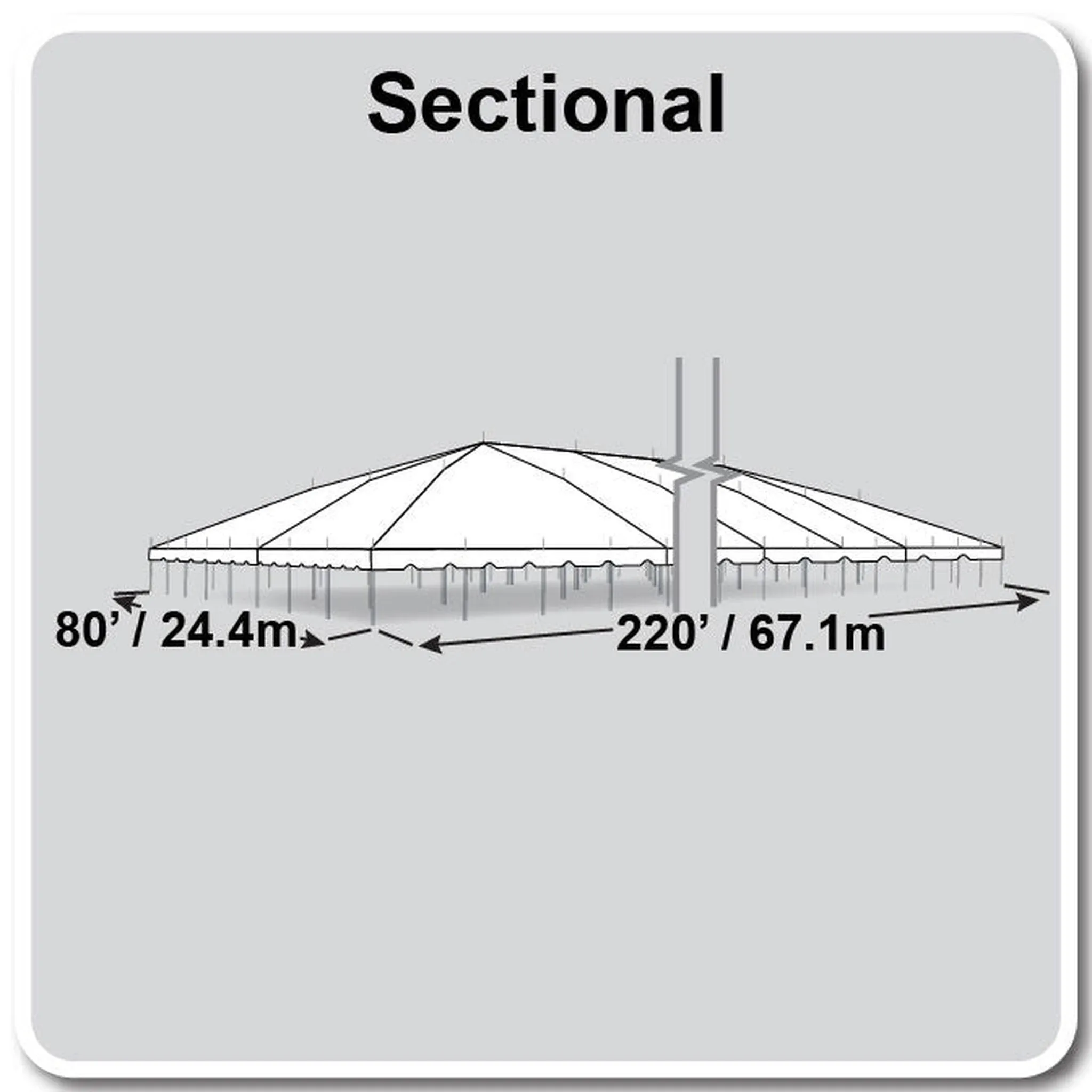 80x220 Classic Series Pole Tent