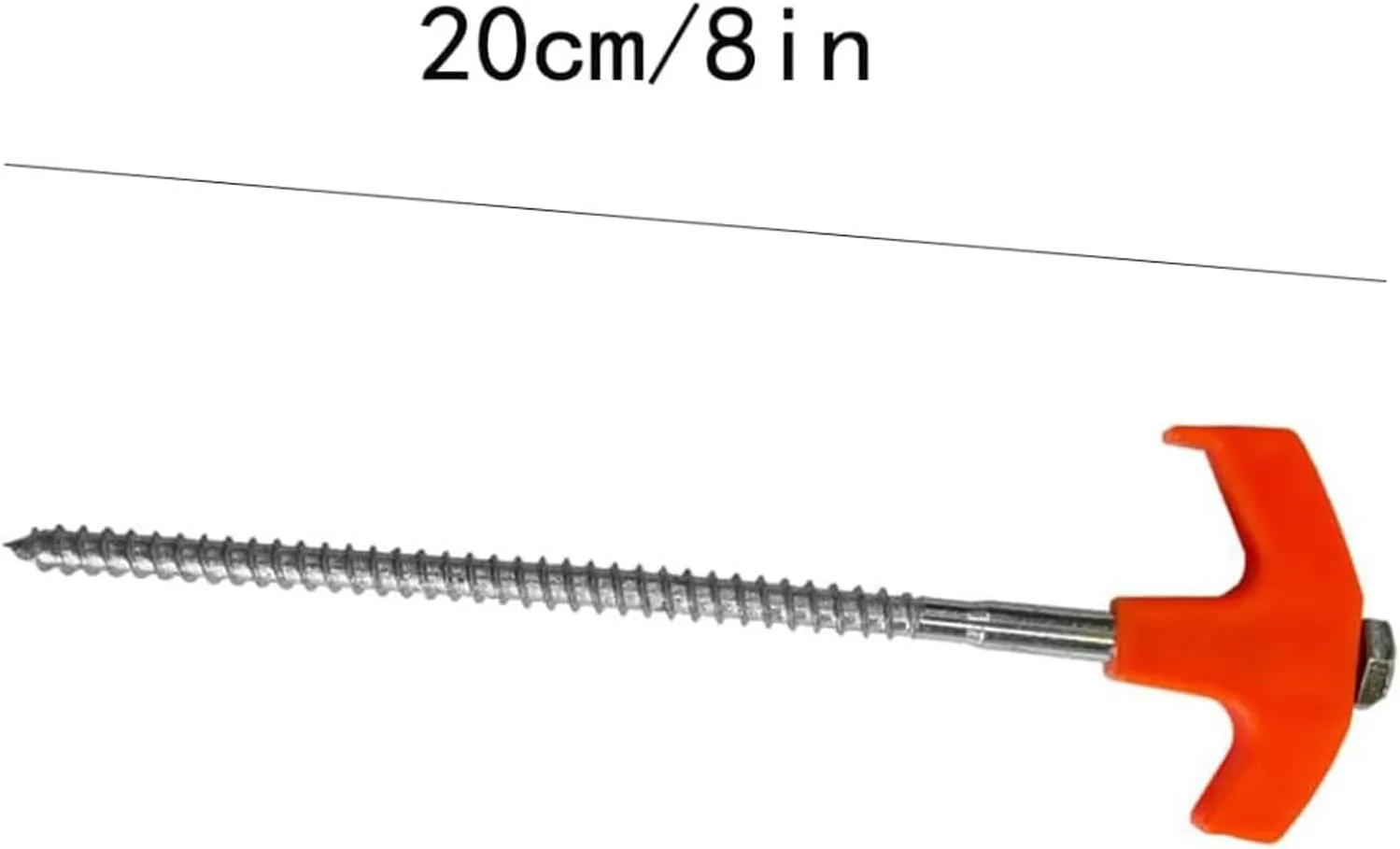 8" Screw in Tent Stakes - Ground Anchors Screw in, Luminous 8 Screw in Tent Stakes Stainless Steel, Screw in Ground Anchors for Camping Patio, Garden, Canopies, Grassland (8PCS Green)