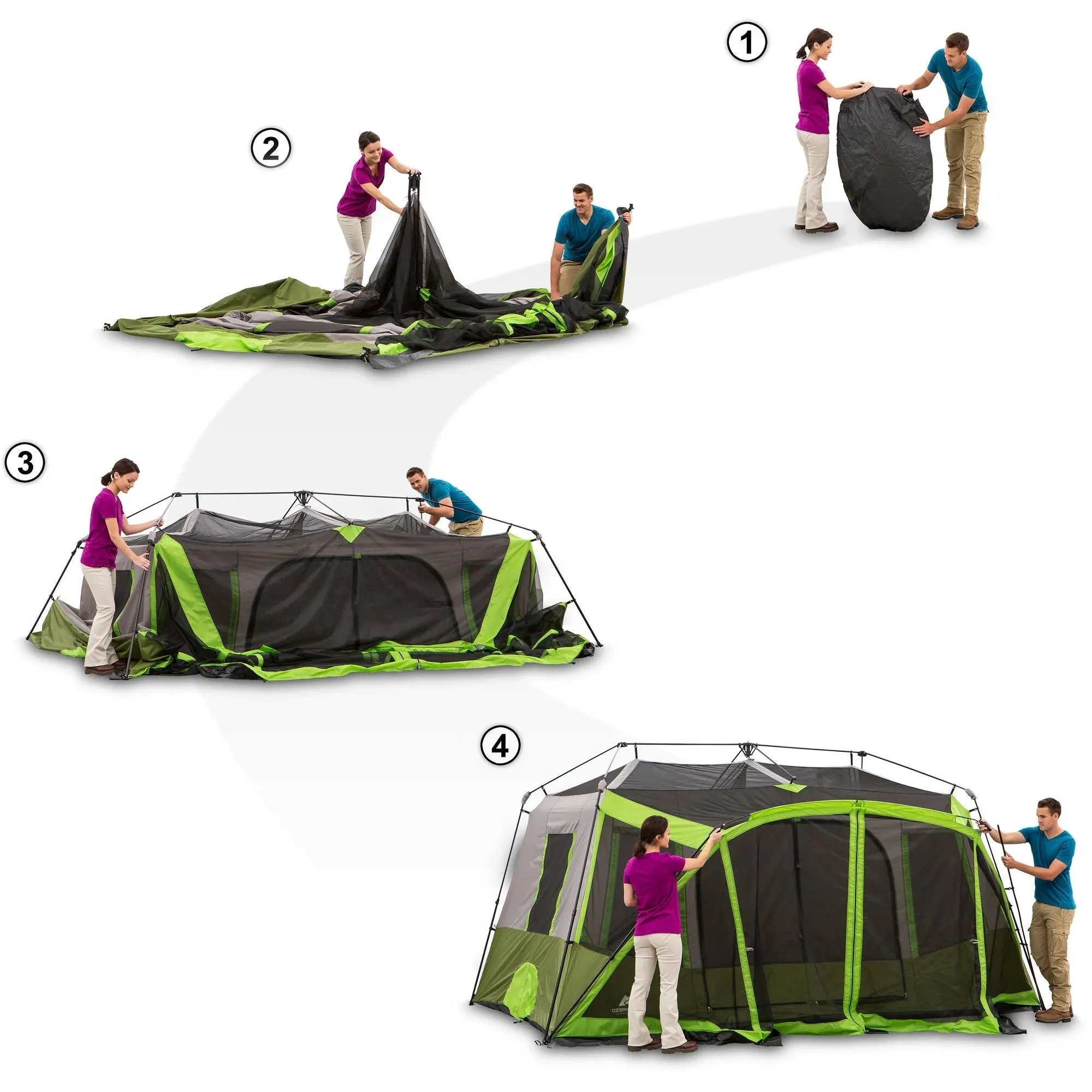 9-Person Instant Cabin Tent with Screen Room – Easy Setup, Perfect for Family Camping!