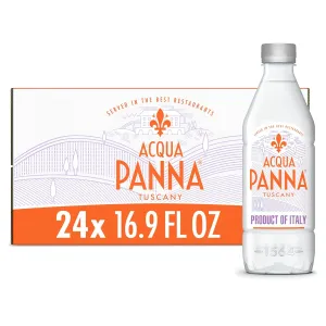 Acqua Panna Natural Spring Water, 16.9 Fl. Oz. Plastic Bottles, Pack of 24