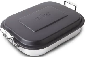 All-Clad Specialty Stainless Steel Lasagna Pan 12x15x2.75 Inch Induction Oven Broiler Safe 600F Frozen Lasagna, Pots and Pans, Cookware Silver