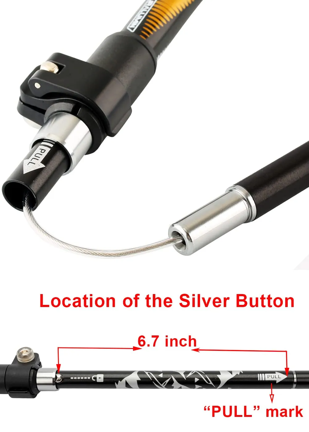 Aluminum Collapsible Ultralight Travel Trekking Hiking Pole for Men and Women