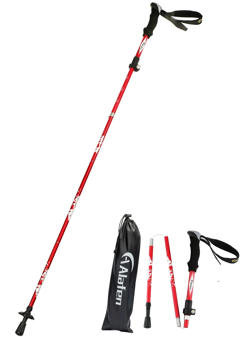 Aluminum Collapsible Ultralight Travel Trekking Hiking Pole for Men and Women