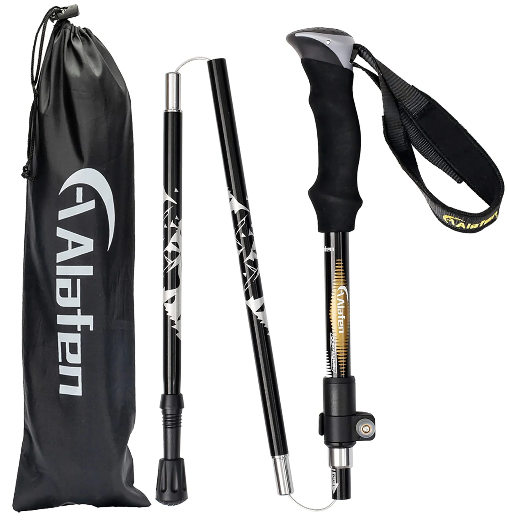 Aluminum Collapsible Ultralight Travel Trekking Hiking Pole for Men and Women