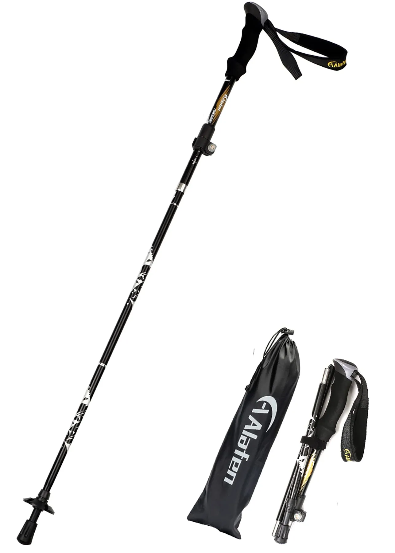 Aluminum Collapsible Ultralight Travel Trekking Hiking Pole for Men and Women