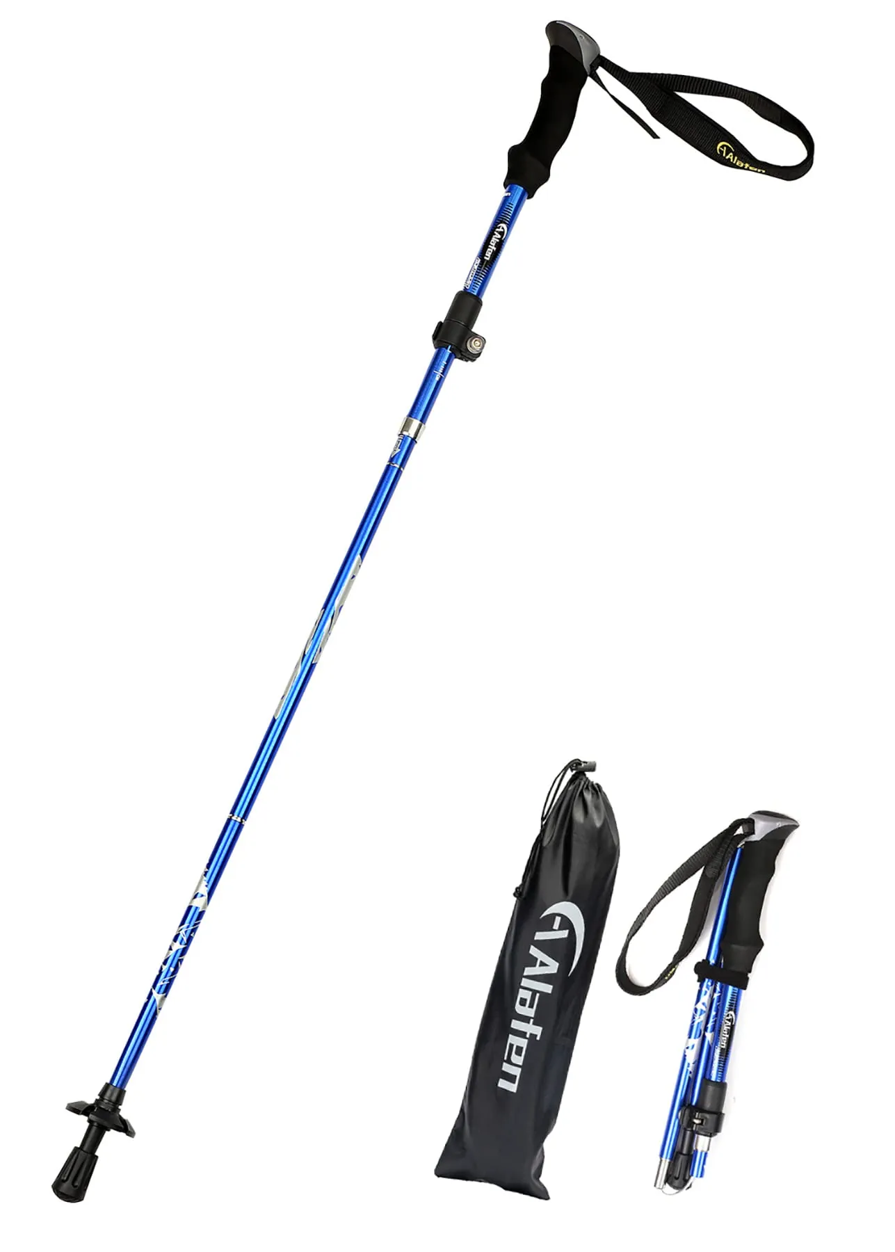 Aluminum Collapsible Ultralight Travel Trekking Hiking Pole for Men and Women