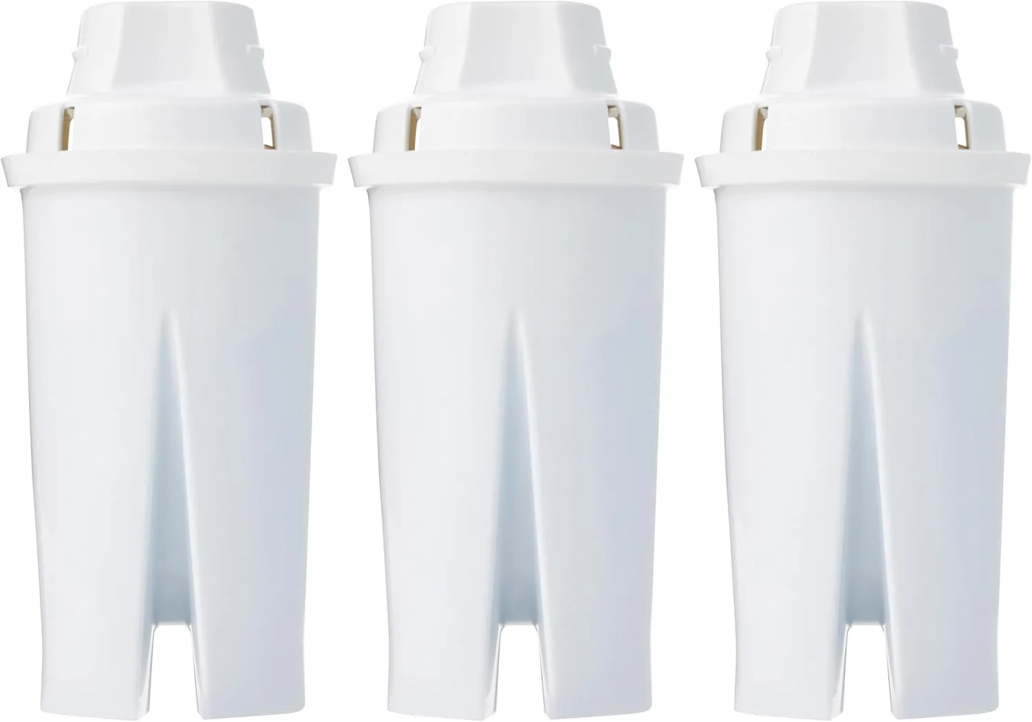 Amazon Basics Replacement Water Filters for Filtered Water Pitchers - Brita Pitcher Compatible, Clean & Crisp, WQA & NSF Certified, Made in Europe (3 Count)