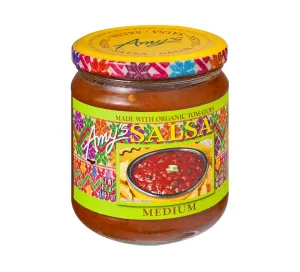 AMYS SALSA MEDIUM GF ORG, 14.7 OZ (Pack of 6)