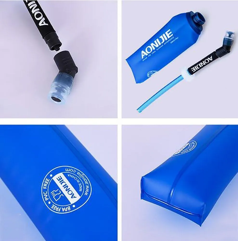 AONIJIE 2Pack of Soft Soft Folding Hydration Bottle Water Collapsible Flask BPA-Free Bottles (250ml/8.54oz)