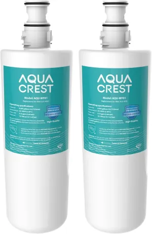 AQUA CREST 3US-AF01 Under Sink Water Filter, Replacement for Standard 3US-AF01, 3US-AS01, Aqua-Pure AP Easy C-CS-FF, WHCF-SRC, WHCF-SUFC, WHCF-SUF Water Filter, NSF/ANSI 42 Certified (Pack of 2)