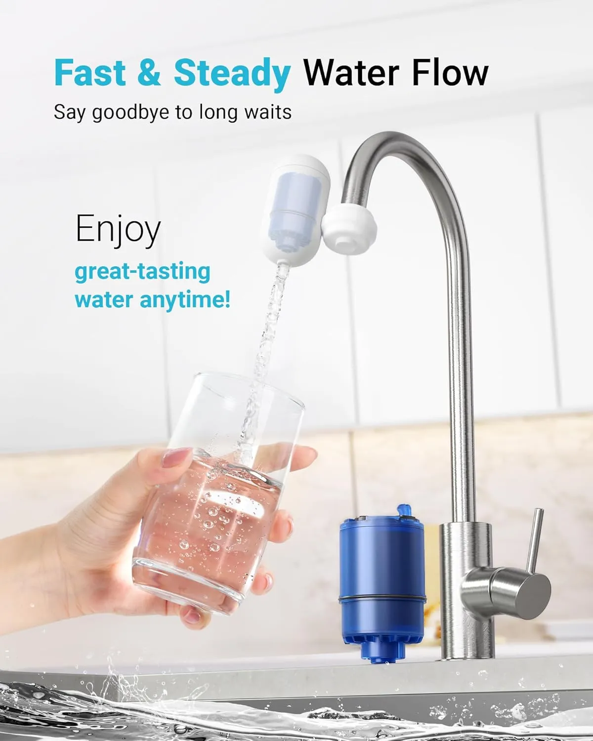 AQUA CREST NSF Certified Water Filter, Replacement for All PUR®, PUR®PLUS Faucet Filtration Systems, Pur® RF-9999® Faucet Water Filter (6 Count)