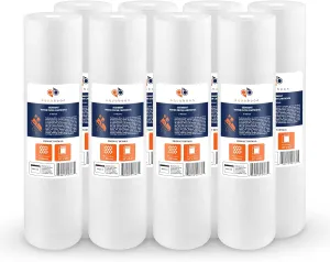 Aquaboon 1 Micron Well Water Filter Replacement 20 x 4.5 Whole House Sediment Filter Cartridge Compatible with DGD-5005-20, FP25B, AP810-2, 8-Pack