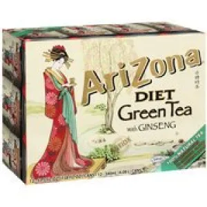 Arizona Diet Green Tea with Ginseng 24/11.5 Oz Cans