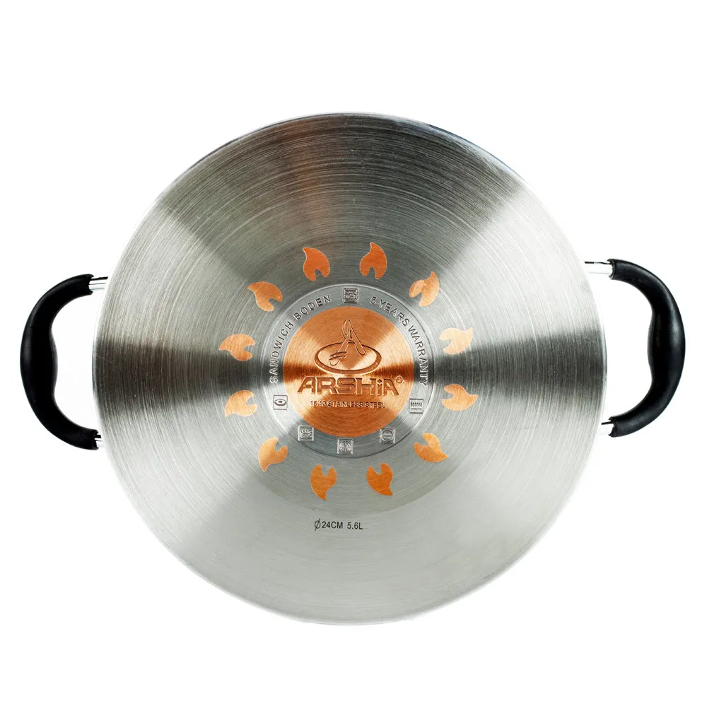 Arshia Stainless Steel Casserole 20CM