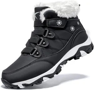 ASHION Womens Snow Boots Warm Fur Lined Winter Boots Comfortable Ankle Booties Outdoor Hiking Boots for Women