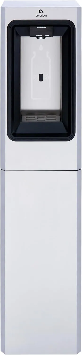 Avalon Freestanding Bottle Filler, High Capaciy Cooling, Sensor Dispensing, UV Cleaning, Digital Bottle Counter Display, Dual Filtration, WiFi Enabled