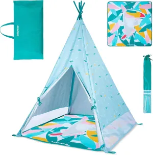 Babymoov Indoor & Outdoor Tipi | Teepee Tent for Kids with Play Mat, Carrying Bag & Pegs Included