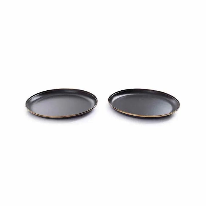 Barebones Enamel Deep Plate - Charcoal