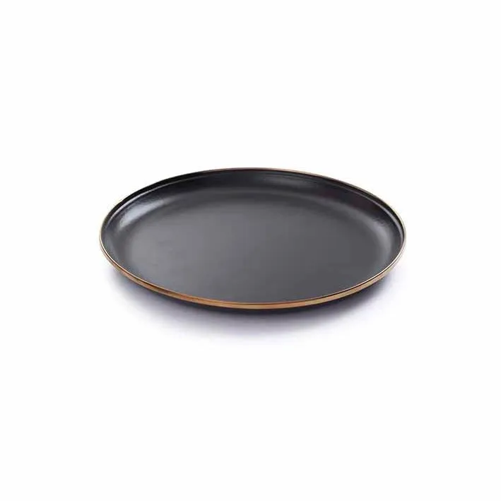 Barebones Enamel Deep Plate - Charcoal