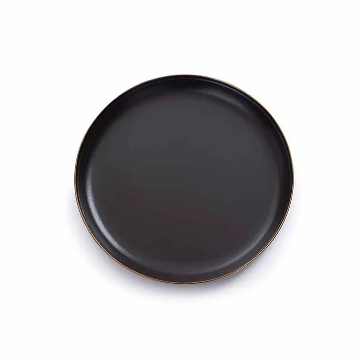 Barebones Enamel Deep Plate - Charcoal