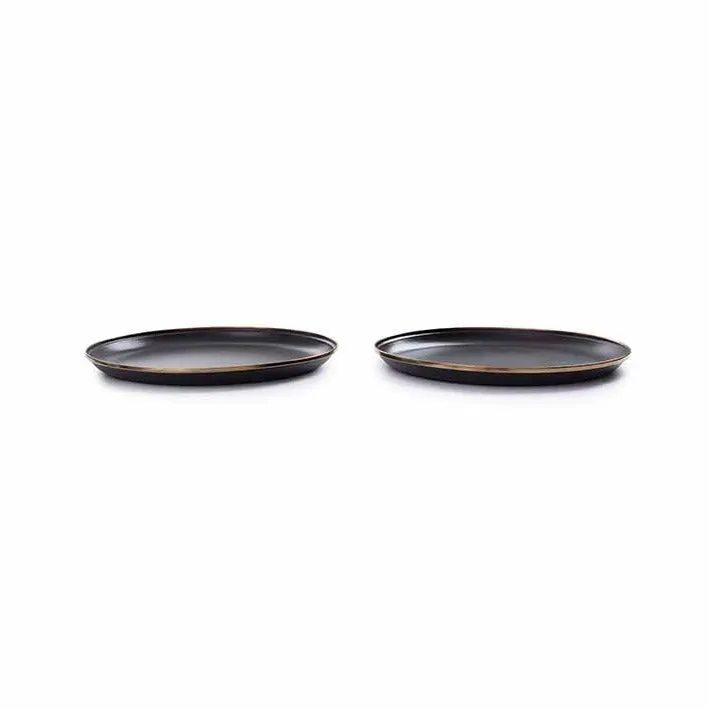Barebones Enamel Deep Plate - Charcoal