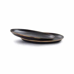 Barebones Enamel Deep Plate - Charcoal