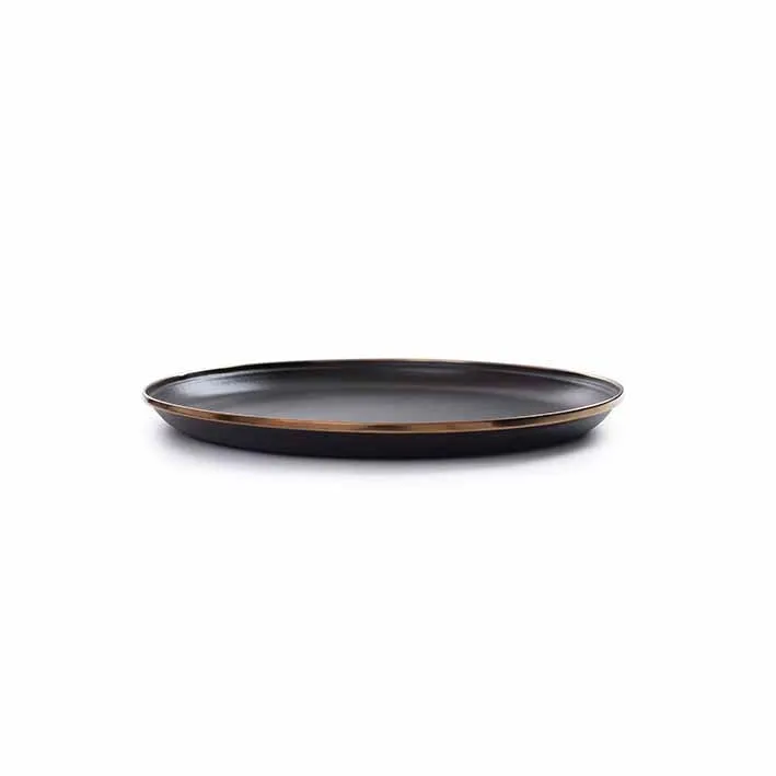 Barebones Enamel Deep Plate - Charcoal
