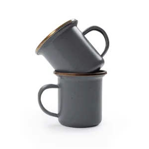 Barebones Enamel Espresso Cup - Slate Grey