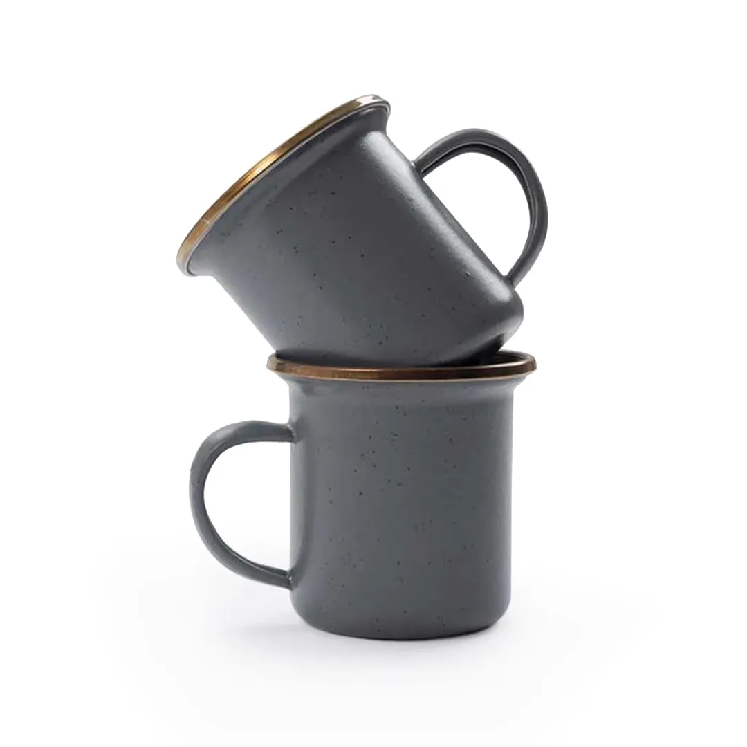 Barebones Enamel Espresso Cup - Slate Grey