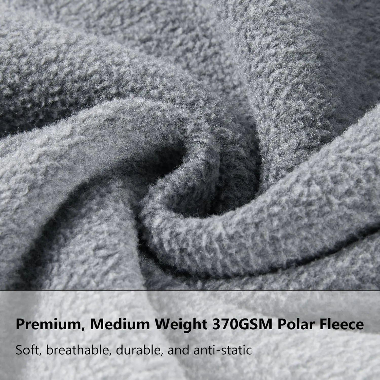 BASSDASH Men's Quarter Zip Jacket Mid Weight Polar Fleece Pullover Outdoor Warm Breathable Long Sleeve Sweatshirt