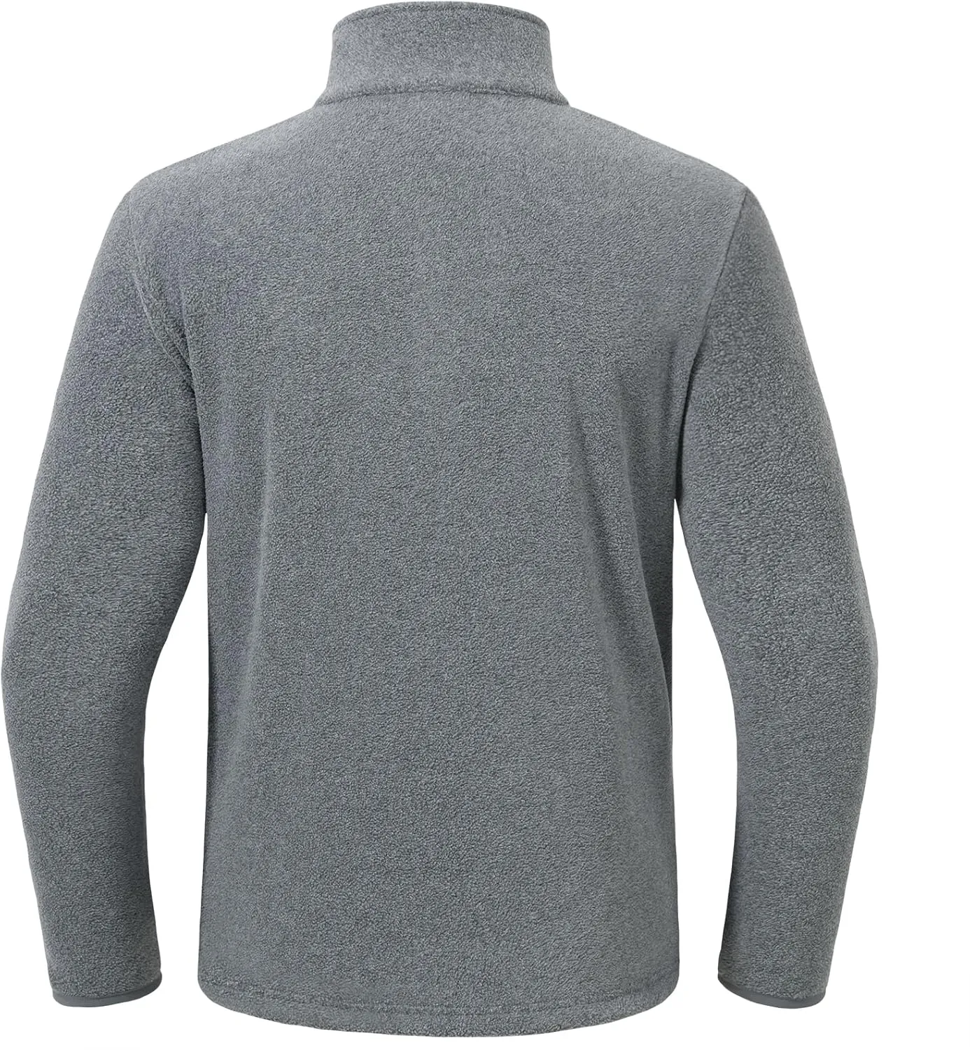 BASSDASH Men's Quarter Zip Jacket Mid Weight Polar Fleece Pullover Outdoor Warm Breathable Long Sleeve Sweatshirt