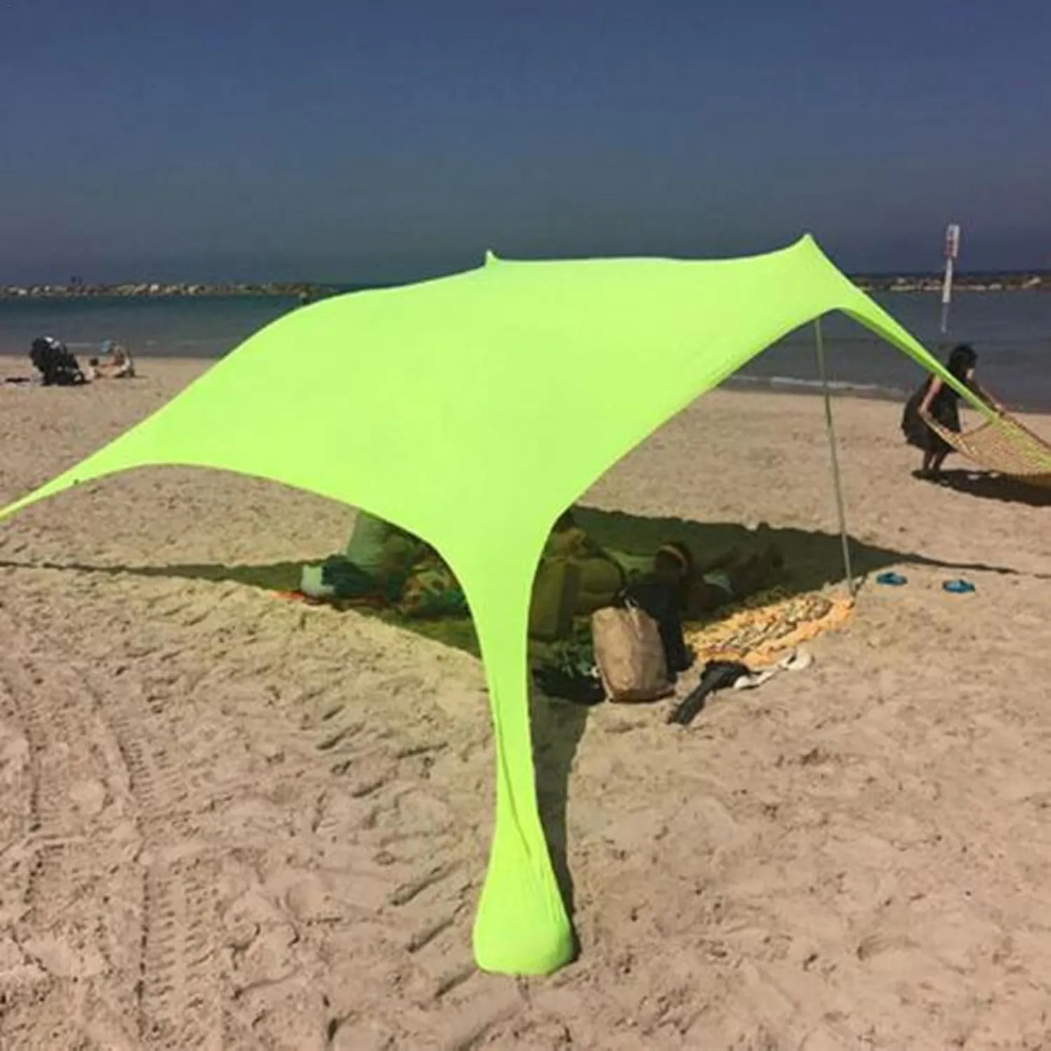 Beach Tent, Beach Tent Sun Shelter, Outdoor Shade Beach Canopy, Waterproof and UV Resistant Sunshade Canopy, Sun Shelters for The Beach, Camping Trips, Fishing, Backyard Fun Or Picnics