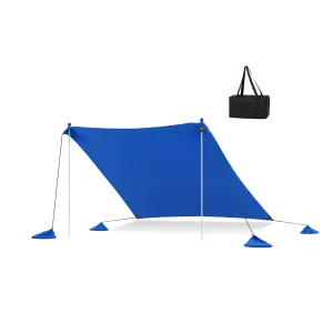 Beach Tent Sun Shelter with 4 Sandbags and UPF 50  Protection
