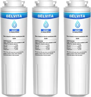 BELVITA Compatible with Whirlpool 4396395,EDR4RXD1B,Maytag UKF8001,EveryDrop Refrigerator Water Filter 4,UKF8001P,PUR UKF800, Puriclean II, 8171032,469992,UKF8001AXX-200,UKF8001AXX-750, 3 Pack