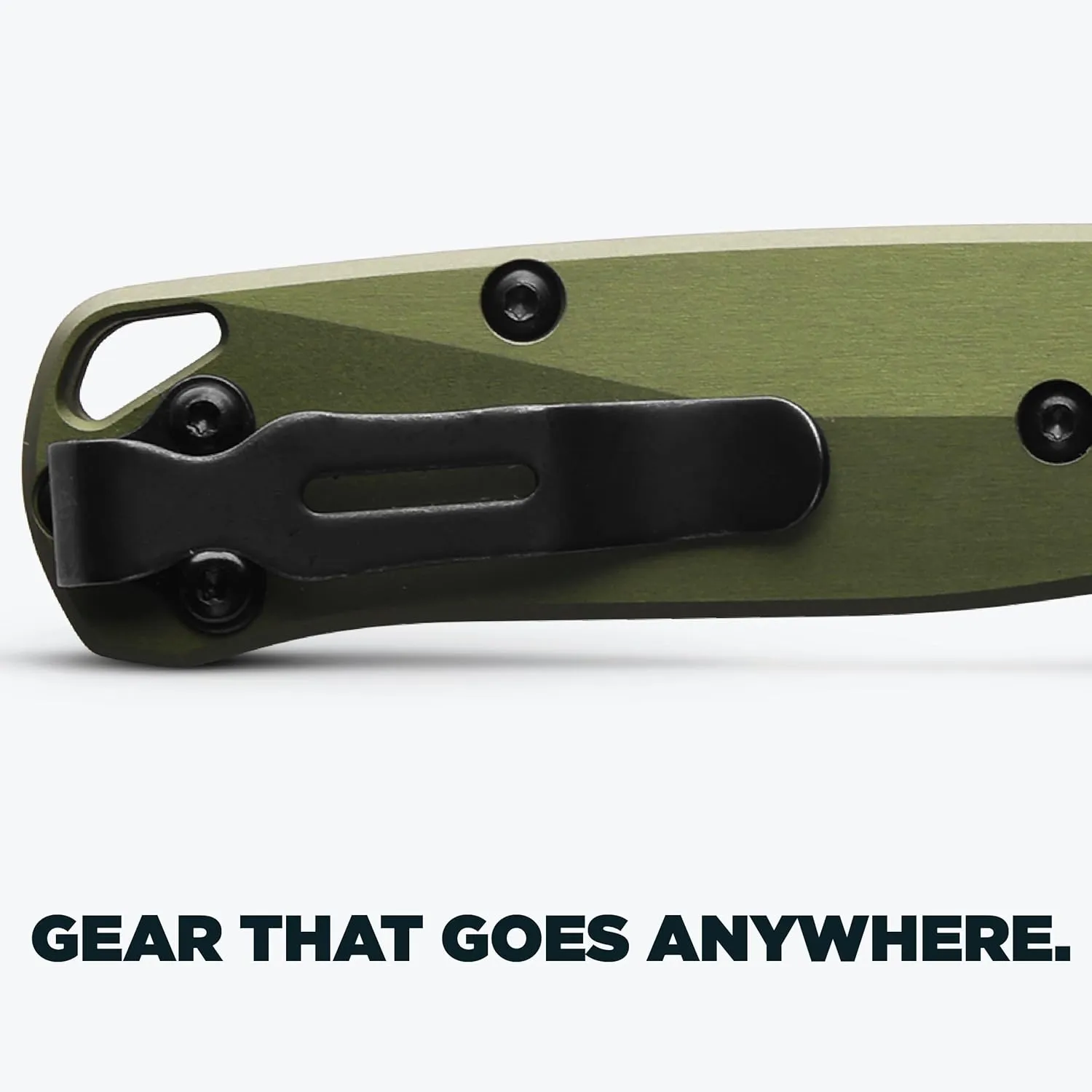 Benchmade - Mini Bugout 533 Knife, Drop-Point Blade, Woodland Green Aluminum Handle (533SL-10)