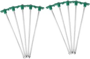BESPORTBLE 10pcs Tent Nails Sharp Points Extended Stainless Steel Stakes Ground Stakes for Tarp Camping Tent Easy to Install