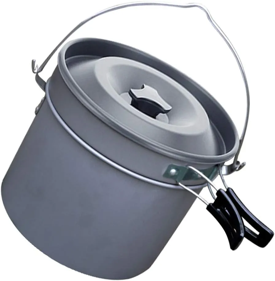 BESPORTBLE 1set Portable Outdoor Camping Pot Persons Lightweight Cookware for Hiking Backpacking and Picnics and Reusable Picnic Cooking Essentials