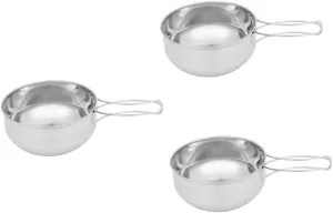 BESPORTBLE 2 Pcs Outdoor Stainless Steel Bowl Picnic Pot Portable Travel