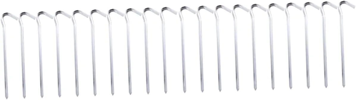 BESPORTBLE 20pcs Heavy Duty Question Mark Shape Tent Pegs for Camping Hiking and Fishing Durable Ground Stakes for Secure Anchoring of Tents Tarps and Garden Plants